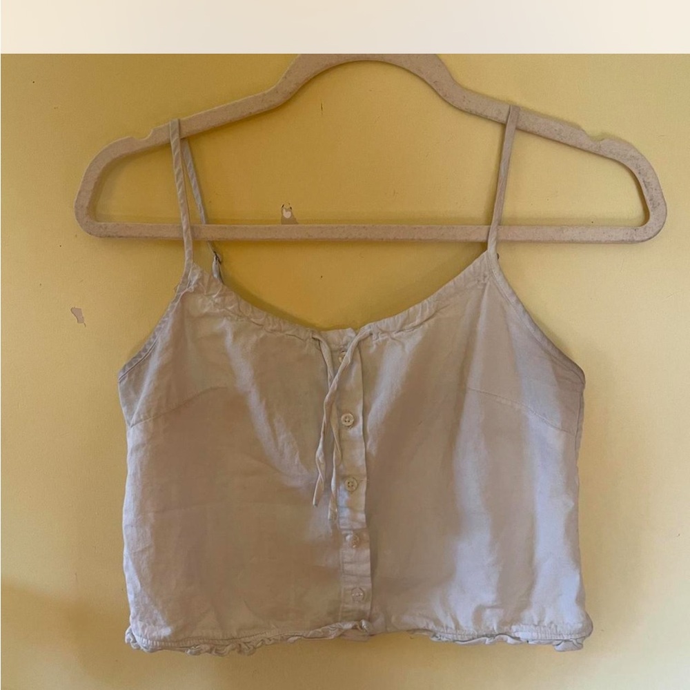 Brandy Melville Cream Button-Up Camisole